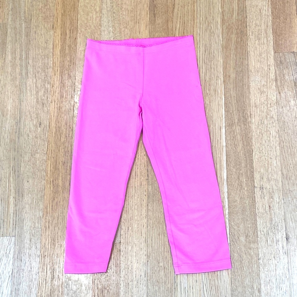 Tea Collection Girls Solid Capri Leggings 7 Sweet Pea